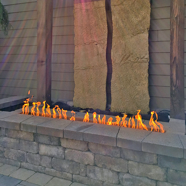 outdoor fireplace installation in Fishers IN