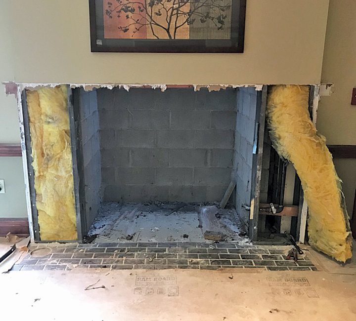 a remodeled fireplace job near carmel in 