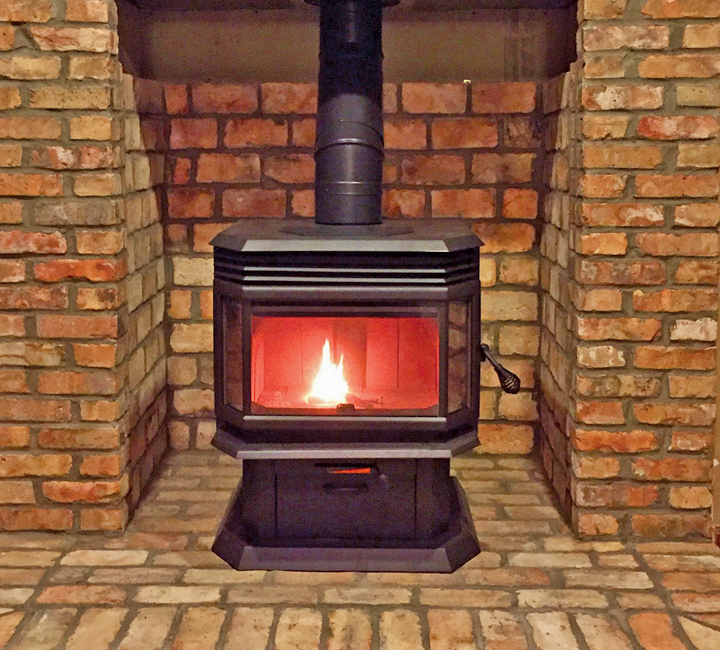 installation of a beautiful stove near brownsburg in