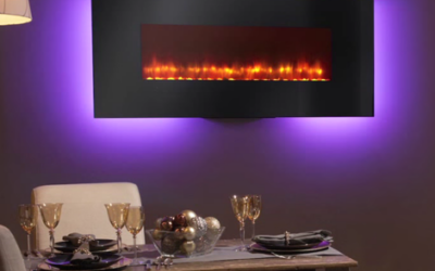 geist in electric fireplace in kitchen