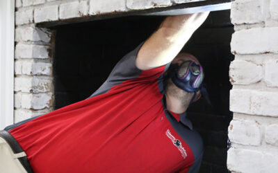 damaged fireplace damper needing repair in Indiana