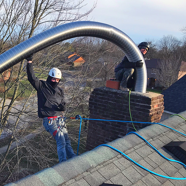 chimney liner install in Fishers Indiana
