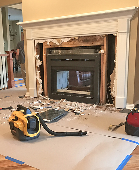 fireplace remodel in indiana