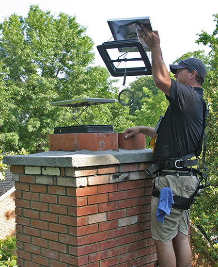 installing top mount chimney damper