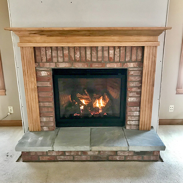gas fireplace install in Carmel Indiana