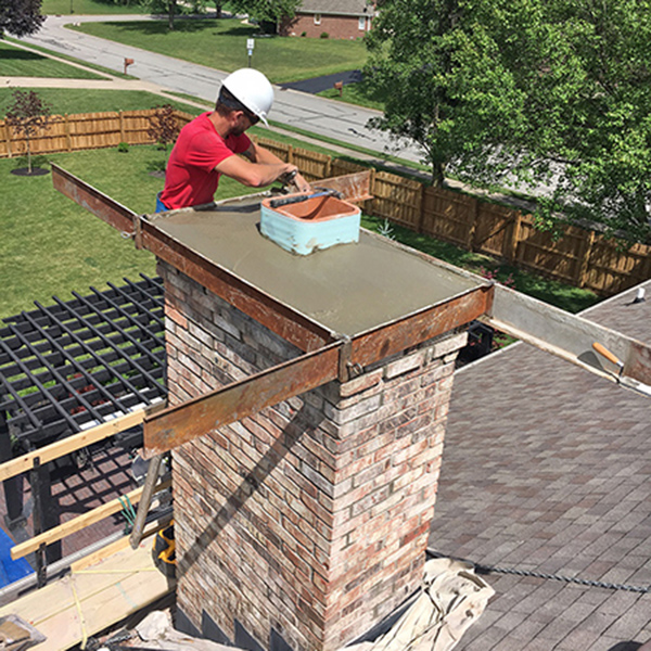 Chimney crown repairs available in Eagle Creek & Lafayette IN