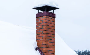 water and snow damage in chimney in Westfield IN
