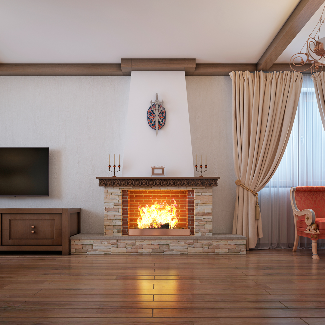 Traditional Masonry Fireplace in Carmel, IN