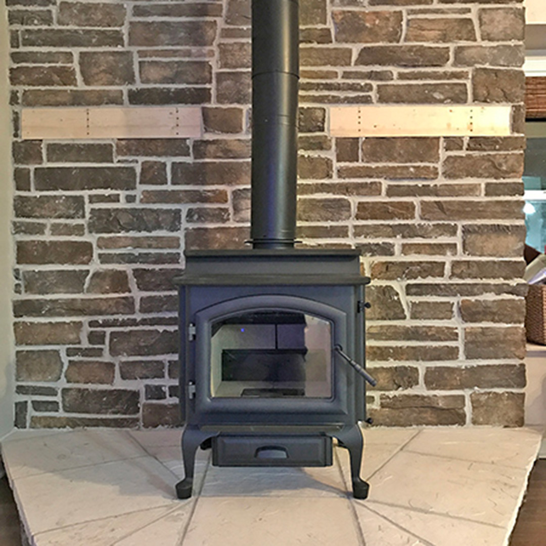 Fire stove installation in Tipton County, IN.