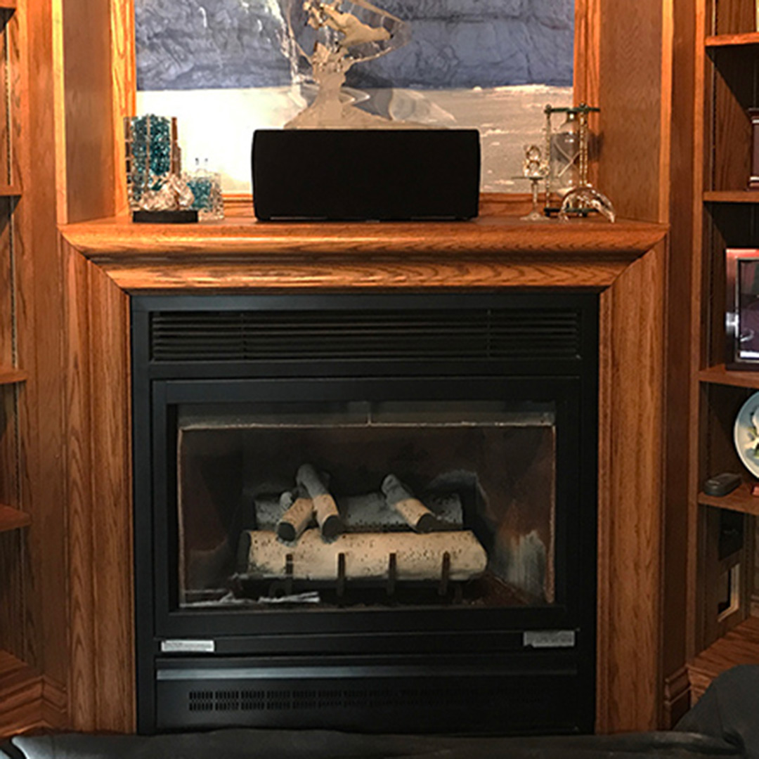 Gas log insert installation in Tetersburg, IN.