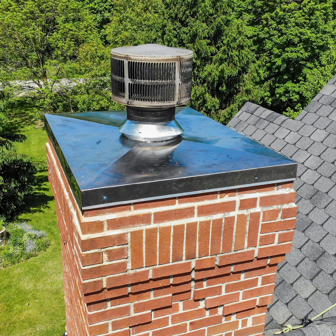 Chimney Chase Cover Installation in Indianapolis, Indiana 