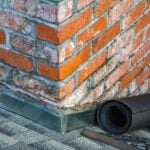Brick chimney crown repair on an Indiana home