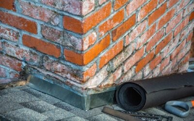 Brick chimney crown repair on an Indiana home
